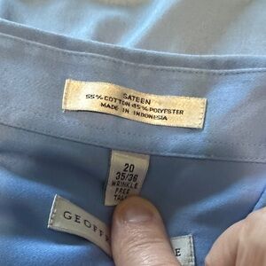 Geoffrey Beene Light Blue Sateen Shirt